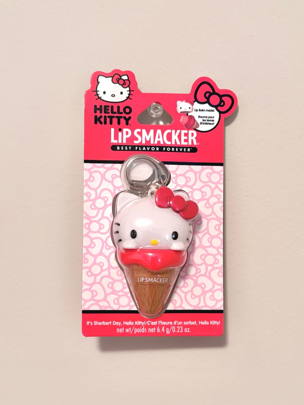 Hello Kitty Lip Smacker Ice Cream Keychain Lip Balm